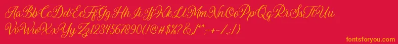 Daytonia Free Font – Orange Fonts on Red Background