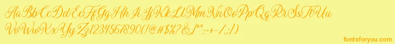 Шрифт Daytonia Free – оранжевые шрифты на жёлтом фоне