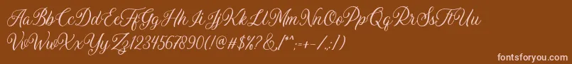 Шрифт Daytonia Free – розовые шрифты на коричневом фоне