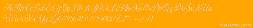 Weitere Informationen zur Daytonia Free-Schriftart Daytonia Free-Schriftart – Rosa Schriften auf orangefarbenem Hintergrund