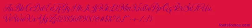 Шрифт Daytonia Free – фиолетовые шрифты на красном фоне