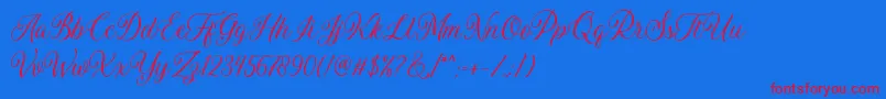 Шрифт Daytonia Free – красные шрифты на синем фоне