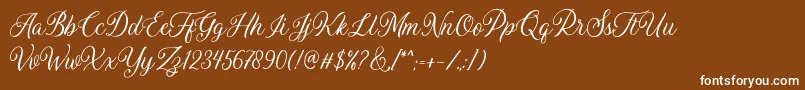 Шрифт Daytonia Free – белые шрифты на коричневом фоне