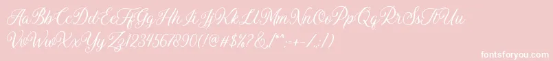 Daytonia Free-fontti – valkoiset fontit vaaleanpunaisella taustalla
