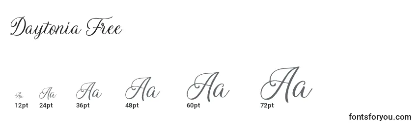 Daytonia Free Font Sizes
