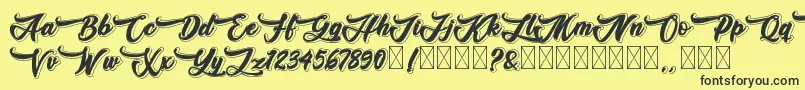 Daywalker Font – Black Fonts on Yellow Background