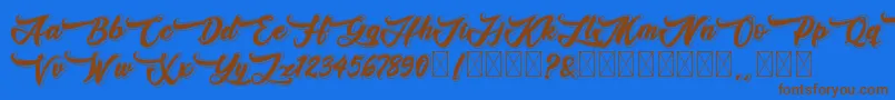 Daywalker Font – Brown Fonts on Blue Background