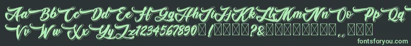 Daywalker Font – Green Fonts on Black Background