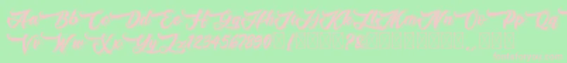 Daywalker Font – Pink Fonts on Green Background