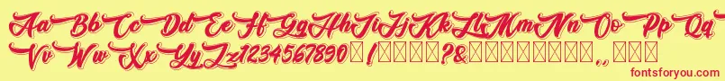 Daywalker Font – Red Fonts on Yellow Background