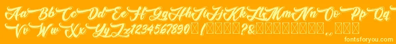 Daywalker Font – Yellow Fonts on Orange Background