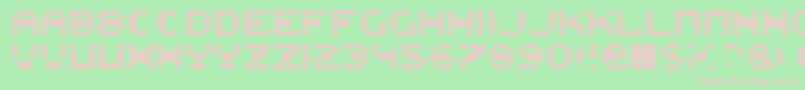 dazzle ships Font – Pink Fonts on Green Background