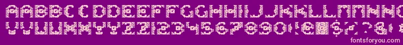 dazzle ships Font – Pink Fonts on Purple Background