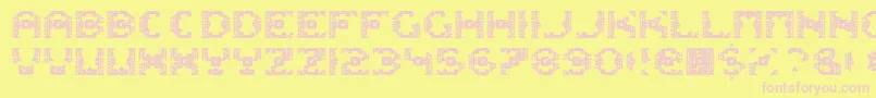 Шрифт dazzle ships – розовые шрифты на жёлтом фоне