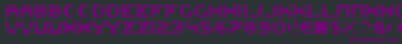 dazzle ships Font – Purple Fonts on Black Background