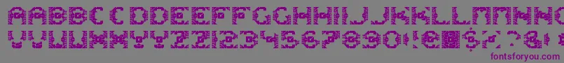 フォントdazzle ships – 紫色のフォント、灰色の背景