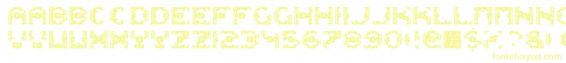 Шрифт dazzle ships – жёлтые шрифты