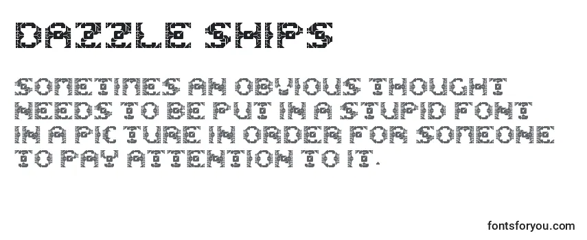Schriftart Dazzle ships