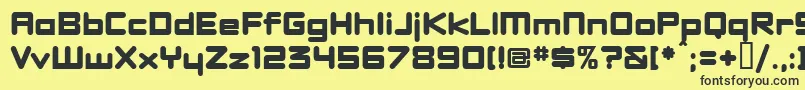 DBXLNEW  Font – Black Fonts on Yellow Background