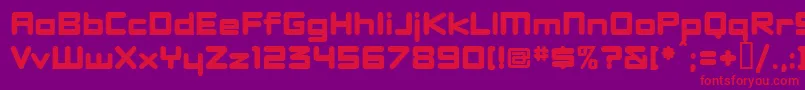 DBXLNEW  Font – Red Fonts on Purple Background