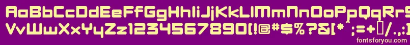 DBXLNEW  Font – Yellow Fonts on Purple Background