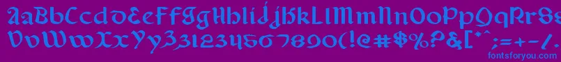 Valeriuse Font – Blue Fonts on Purple Background