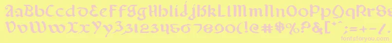 Valeriuse Font – Pink Fonts on Yellow Background