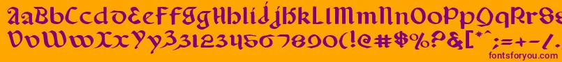 Valeriuse Font – Purple Fonts on Orange Background