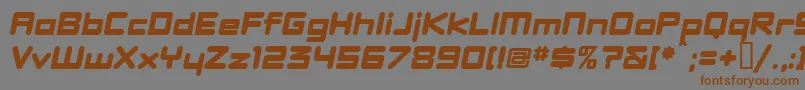 DBXLNEWI Font – Brown Fonts on Gray Background