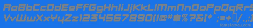 フォントDBXLNEWI – 青い背景に灰色の文字
