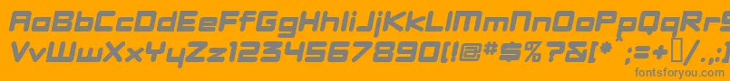 DBXLNEWI-fontti – harmaat kirjasimet oranssilla taustalla