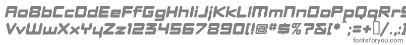 フォントDBXLNEWI – 白い背景に灰色の文字