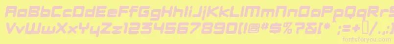 DBXLNEWI Font – Pink Fonts on Yellow Background