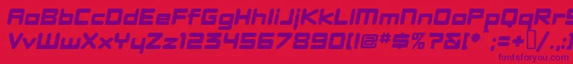 DBXLNEWI Font – Purple Fonts on Red Background