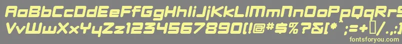 DBXLNEWI Font – Yellow Fonts on Gray Background