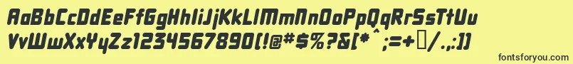 DBXLNI   Font – Black Fonts on Yellow Background