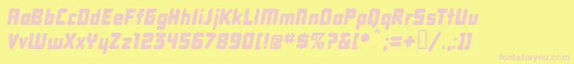 DBXLNI   Font – Pink Fonts on Yellow Background