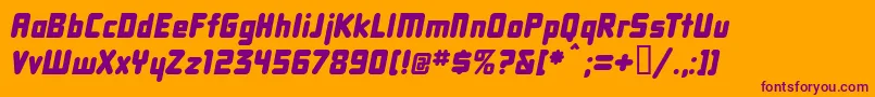 DBXLNI   Font – Purple Fonts on Orange Background