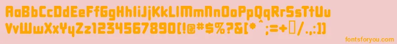 DBXLNN   Font – Orange Fonts on Pink Background