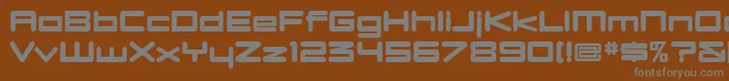 Шрифт DBXLNUW  – серые шрифты на коричневом фоне