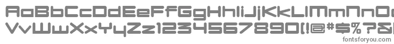 フォントDBXLNUW  – 白い背景に灰色の文字