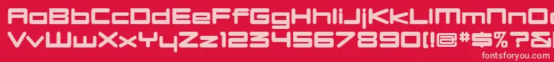 DBXLNUW  Font – Pink Fonts on Red Background