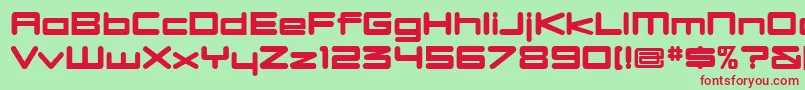 DBXLNUW  Font – Red Fonts on Green Background