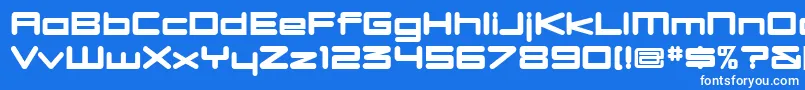 Fonte DBXLNUW  – fontes brancas em um fundo azul