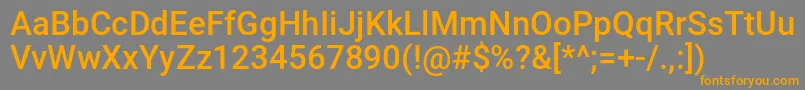 DBXLNUWI Font – Orange Fonts on Gray Background