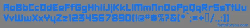 fuente DBXLNW   – Fuentes Azules Sobre Fondo Gris