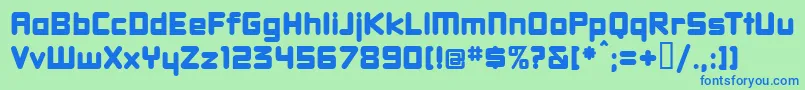 DBXLNW   Font – Blue Fonts on Green Background