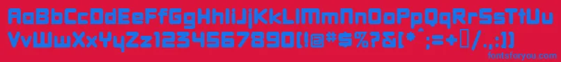 DBXLNW   Font – Blue Fonts on Red Background