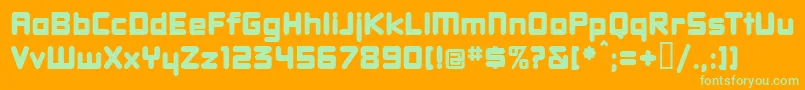 DBXLNW   Font – Green Fonts on Orange Background