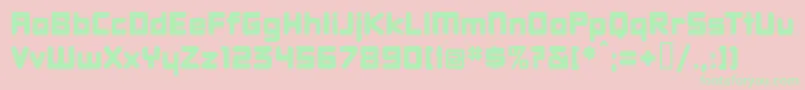 DBXLNW   Font – Green Fonts on Pink Background